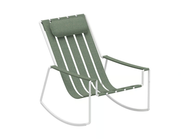 STRAPPY - Rocking stainless steel garden armchair with armrests by Royal Botania - view 2
